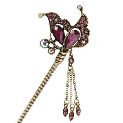 HKM-291987 Ethnic Style Gold-Plated Hairpin for Elegant Hair Accessories