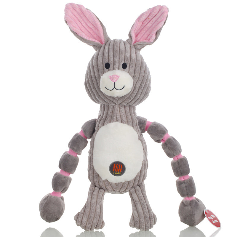 HKM-622739 Interactive Vocal Toy for Dogs - Plush Rabbit, Monkey, and Crocodile Design, Ideal for Training and Companionship
