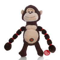 HKM-622739 Interactive Vocal Toy for Dogs - Plush Rabbit, Monkey, and Crocodile Design, Ideal for Training and Companionship