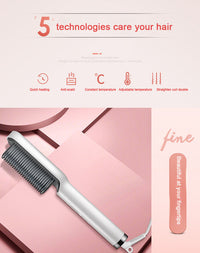 HKM-089619 Straight Hair Comb with PTC Heating Technology - 220V, Model KD380, 34W Power, Includes Manual