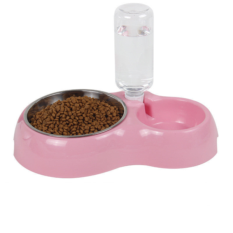 HKM-437139 Automatic Double Pet Bowl for Cats and Dogs – Stylish Water Drinking Basin in Pink, Blue, and Green