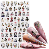 HKM-809427 Character Image Nail Stickers for Decorative Manicure and Nail Art