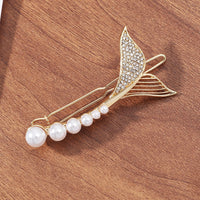 HKM-684051 Mermaid Tail Hairpin Side Clip in Alloy with Diamond and Lollipop Designs