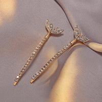 HKM-684051 Mermaid Tail Hairpin Side Clip in Alloy with Diamond and Lollipop Designs