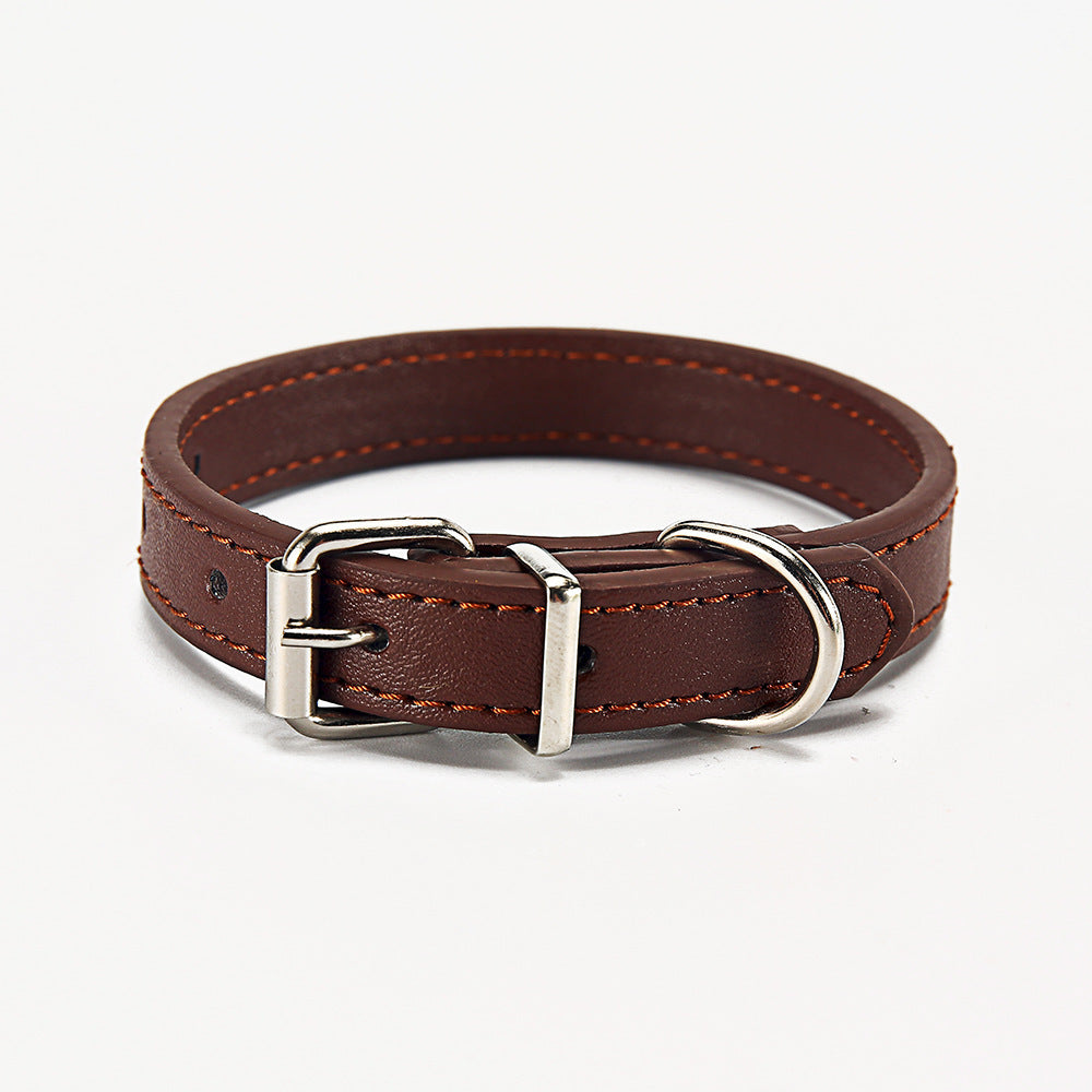 HKM-148371 Durable PU Dog Collar - Adjustable Sizes S and M