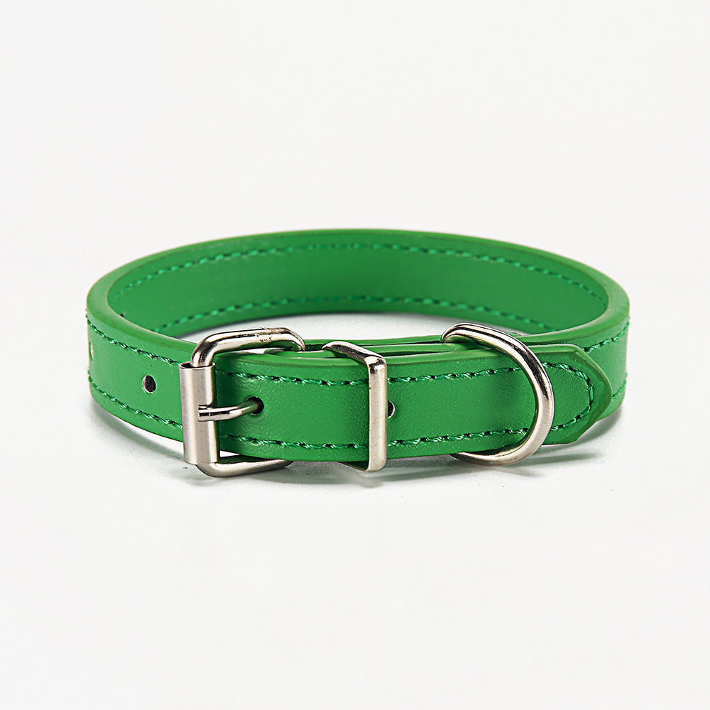 HKM-148371 Durable PU Dog Collar - Adjustable Sizes S and M