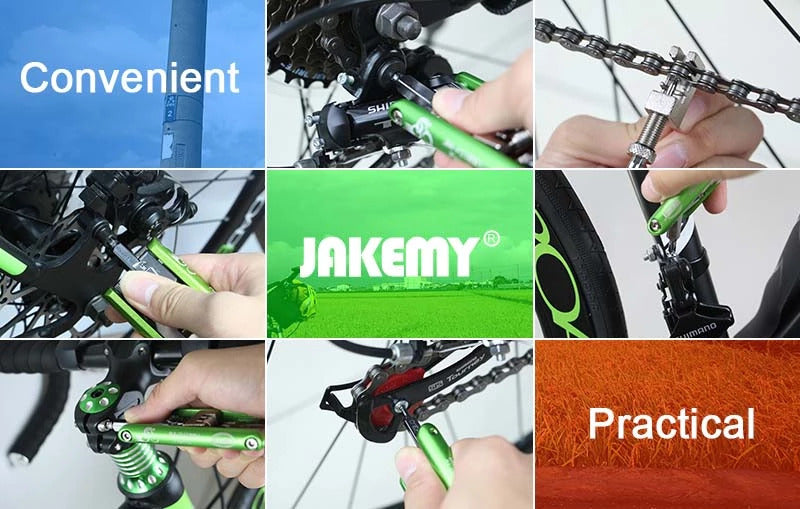 HKM-157395 11-in-1 Bicycle Repair Tool with Screwdrivers and Multi-Function Features