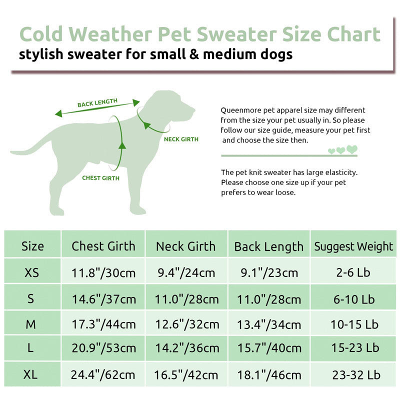 HKM-077907 Knitted Turtleneck Sweater for Dogs - Solid Colors Available in XS-XL