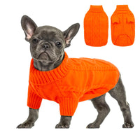 HKM-077907 Knitted Turtleneck Sweater for Dogs - Solid Colors Available in XS-XL