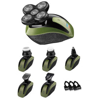 HKM-628051 Six-in-One Rechargeable Multi-Blade Hair Clipper with Detachable Waterproof Heads