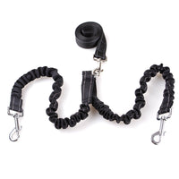 HKM-279763 Retractable Double-Headed Dog Pull Rope Leash - Nylon, Black, Scalable, Suitable for Dogs