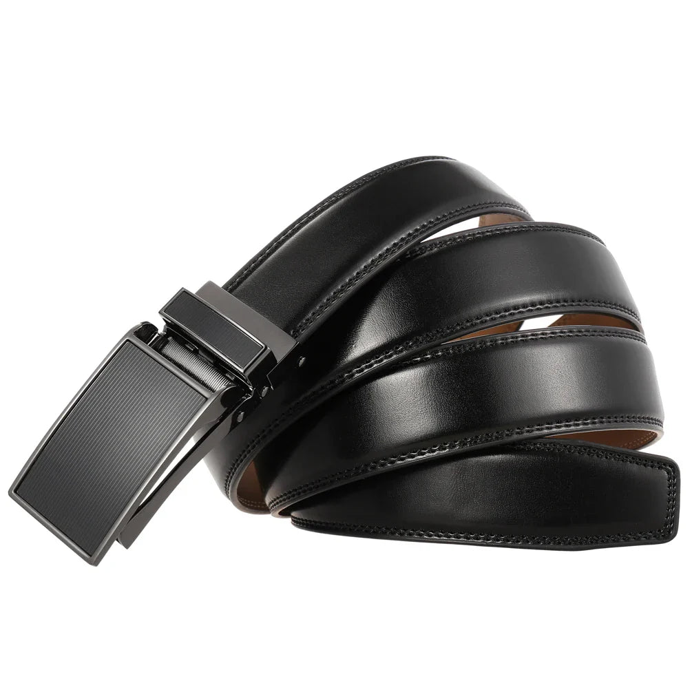 HKM-674131 Automatic Ratchet Buckle Belt for Business Casual Wear - 30mm Width