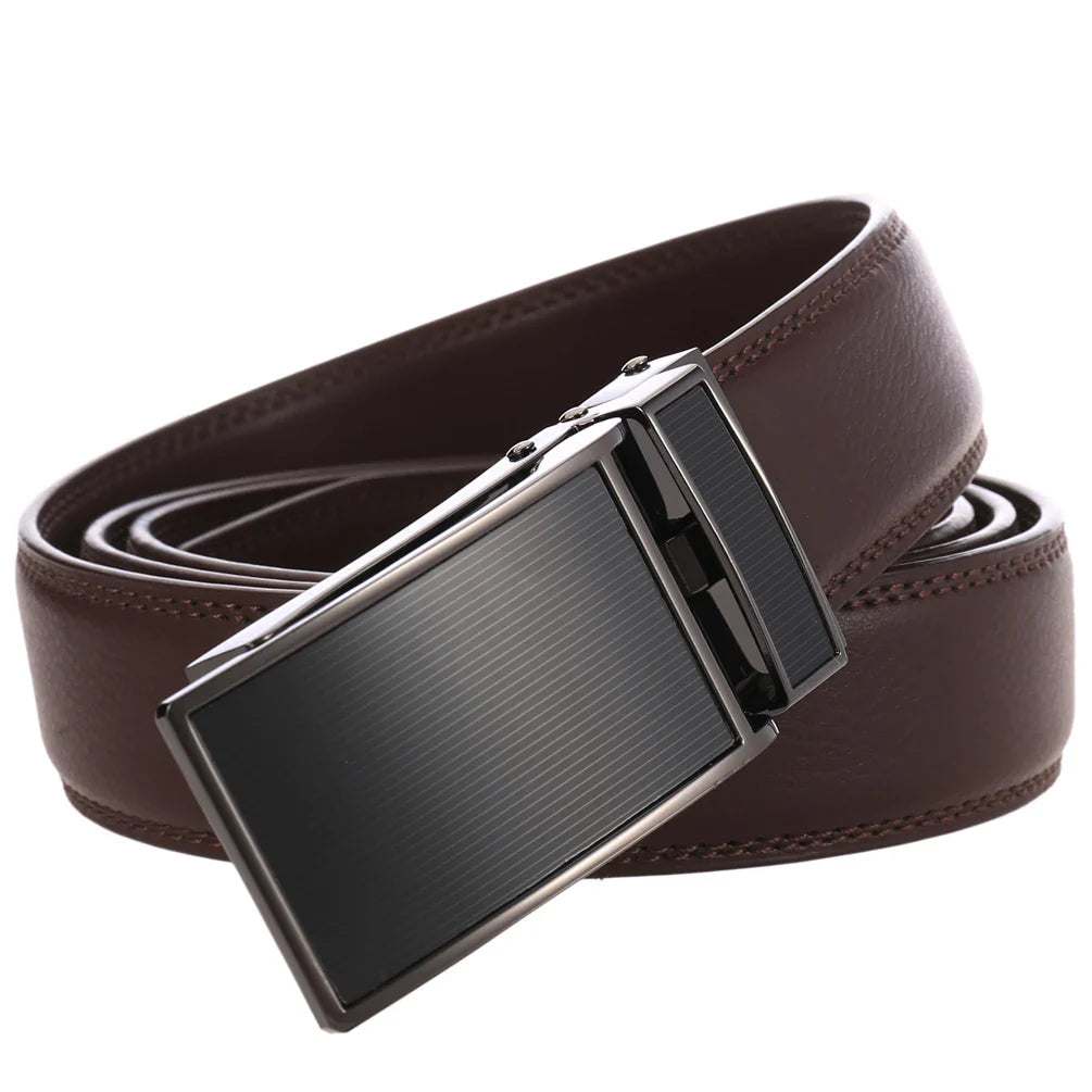 HKM-674131 Automatic Ratchet Buckle Belt for Business Casual Wear - 30mm Width