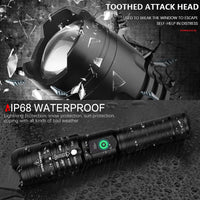 HKM-155091 Zoomable USB Rechargeable Super Bright Waterproof Flashlight with 5 Modes for Outdoor Use