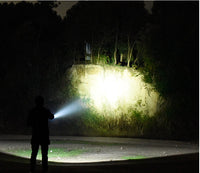 HKM-155091 Zoomable USB Rechargeable Super Bright Waterproof Flashlight with 5 Modes for Outdoor Use