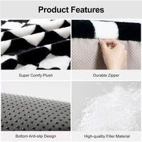 HKM-972627 Cozy Washable Plush Pet Bed for Small to Medium Cats and Dogs with Anti-Slip Design and Removable Cover