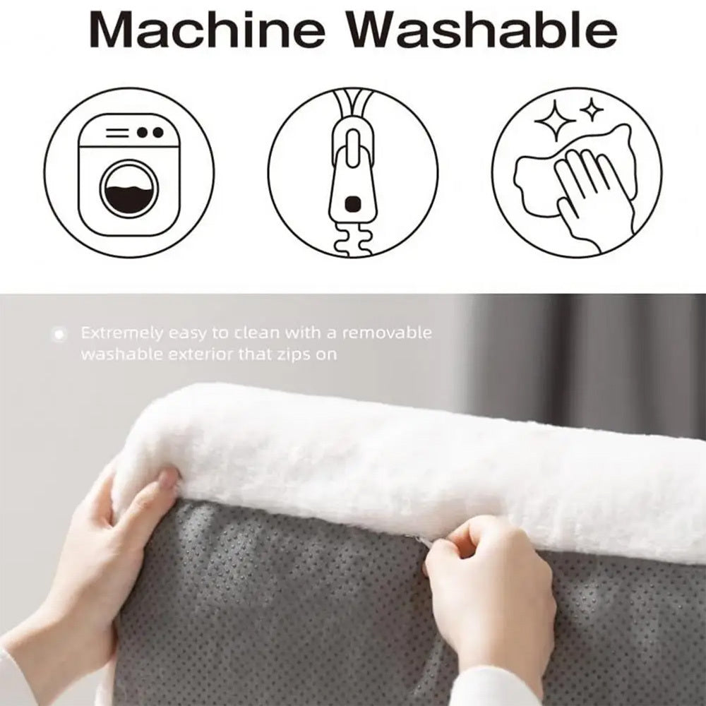 HKM-972627 Cozy Washable Plush Pet Bed for Small to Medium Cats and Dogs with Anti-Slip Design and Removable Cover