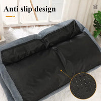 HKM-972627 Cozy Washable Plush Pet Bed for Small to Medium Cats and Dogs with Anti-Slip Design and Removable Cover