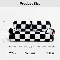 HKM-972627 Cozy Washable Plush Pet Bed for Small to Medium Cats and Dogs with Anti-Slip Design and Removable Cover