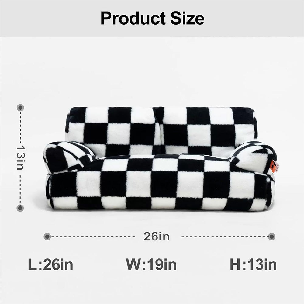 HKM-972627 Cozy Washable Plush Pet Bed for Small to Medium Cats and Dogs with Anti-Slip Design and Removable Cover
