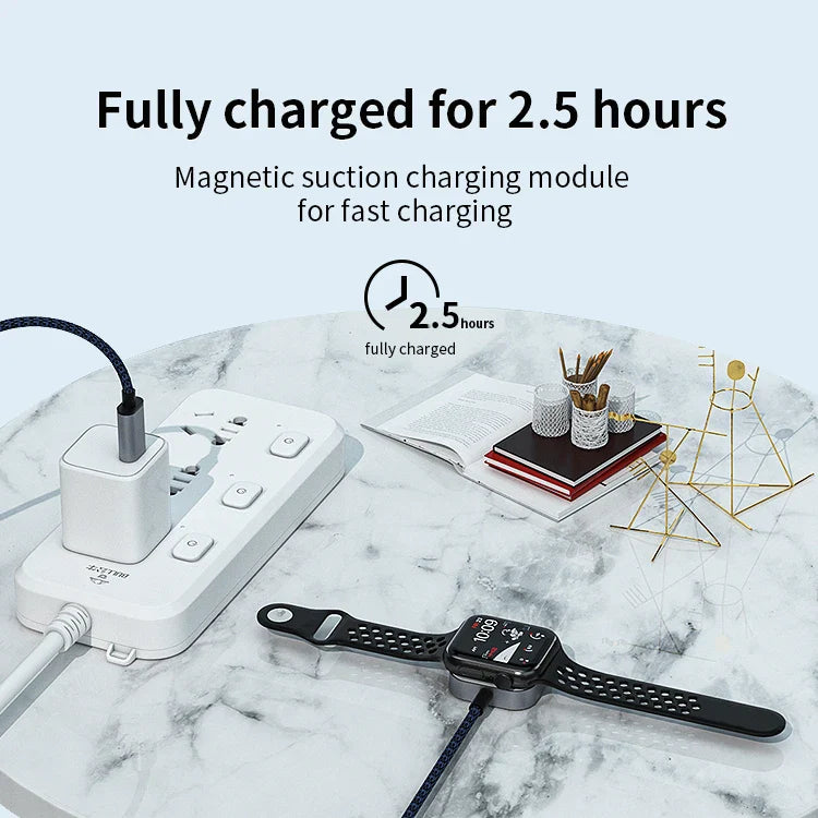 KTX-310419 Magnetic Wireless Charger Cable for Apple Watch Ultra Series 9/8/7/6/5/4/SE - Fast Charging