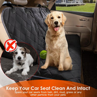 HKM-878099 Waterproof Dog Car Seat Cover with Scratchproof Protection and Adjustable Seat Belt for SUVs, Trucks, and Cars