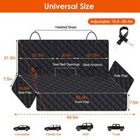 HKM-878099 Waterproof Dog Car Seat Cover with Scratchproof Protection and Adjustable Seat Belt for SUVs, Trucks, and Cars