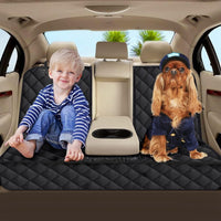 HKM-878099 Waterproof Dog Car Seat Cover with Scratchproof Protection and Adjustable Seat Belt for SUVs, Trucks, and Cars