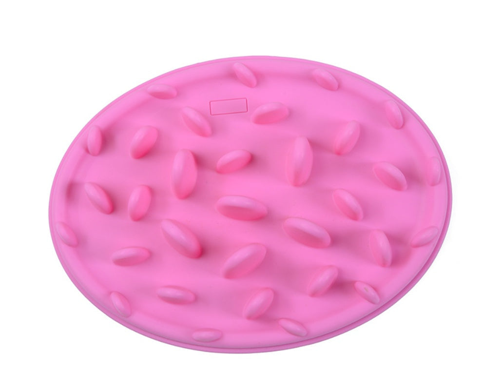 HKM-717587 Silica Gel Dog Licking Plate Mold - 15cm, Easy to Clean and Store