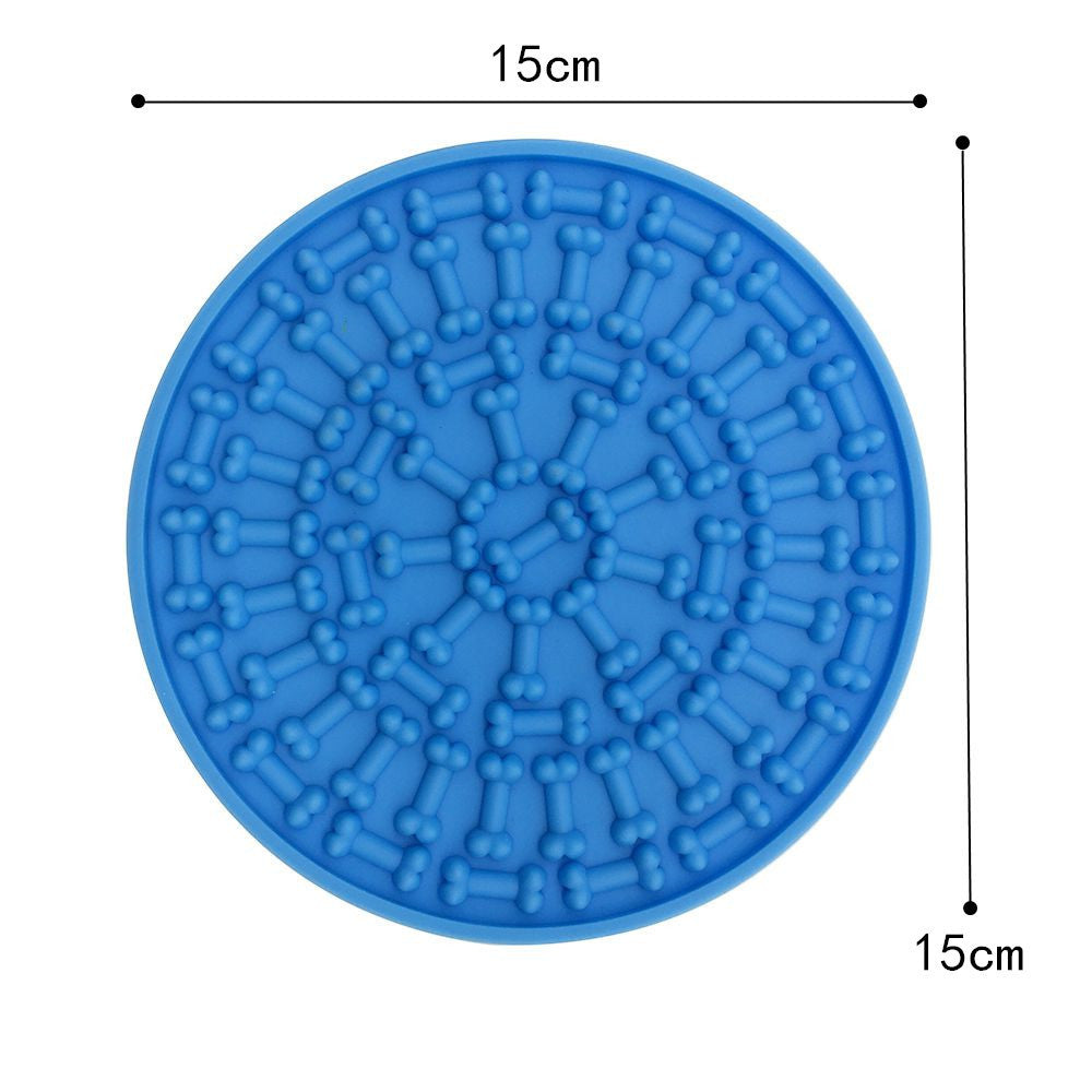 HKM-717587 Silica Gel Dog Licking Plate Mold - 15cm, Easy to Clean and Store
