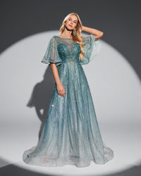HKM-873875 Elegant Green Evening Dress for Women – Timeless Style and Sophisticated Design