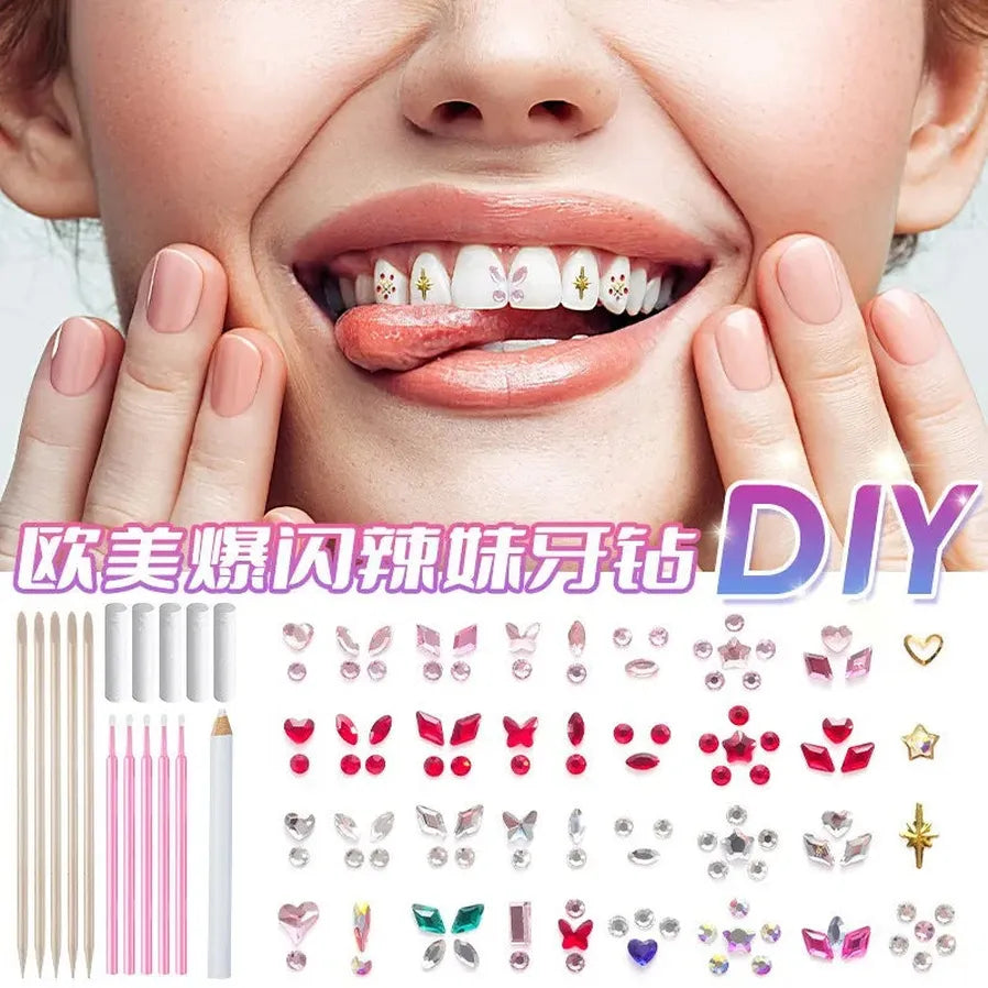 JMT-774538 Sparkling Tooth Rhinestones and Crystal Tooth Gems for Dazzling Smile Enhancement
