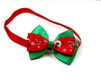 HKM-454483 Christmas-Themed Cartoon Pet Bow Ties for Dogs and Cats - Festive Party Accessories, 50 Pack