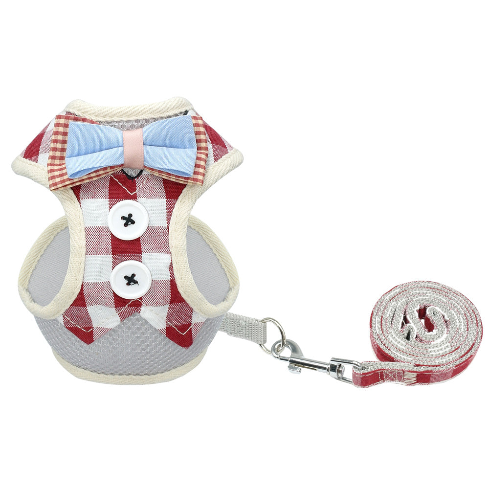 HKM-829267 Adjustable Vest Style Traction Tape for Cats and Small Dogs, Cloth Material with Convenient Metal Clasp