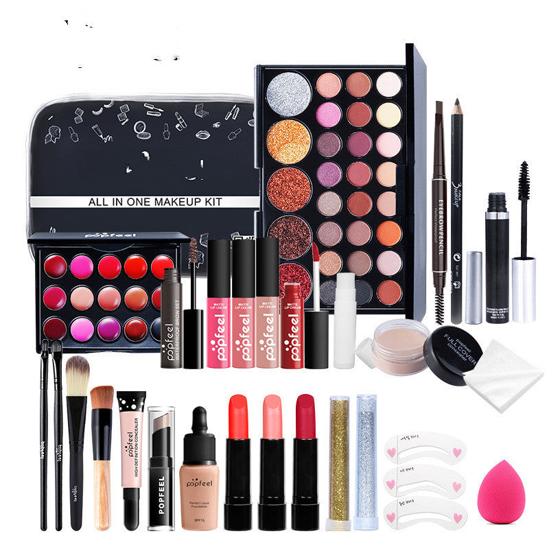 HKM-631827 All-in-One Makeup Set for Mixed Skin Types - 8 Natural Shades for Oil Control and Concealing