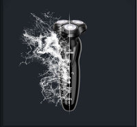 HKM-526291 Zhong Zheng Rechargeable 4D Floating Razor with 3 Rotating Blades and Waterproof Design