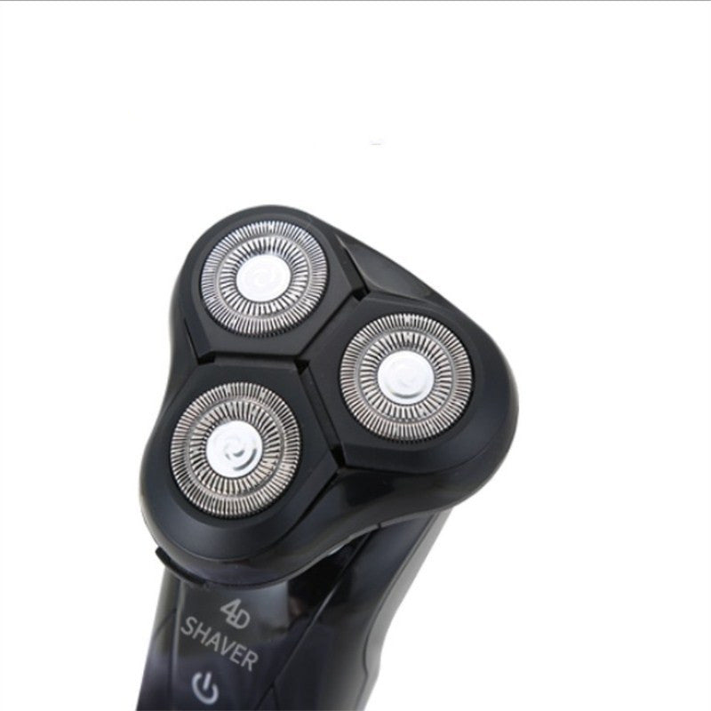 HKM-526291 Zhong Zheng Rechargeable 4D Floating Razor with 3 Rotating Blades and Waterproof Design