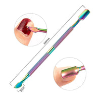 HKM-968659 Stainless Steel Cuticle Push and Nail Care Tool Set with Double-Head Remover