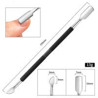 HKM-968659 Stainless Steel Cuticle Push and Nail Care Tool Set with Double-Head Remover