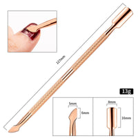 HKM-968659 Stainless Steel Cuticle Push and Nail Care Tool Set with Double-Head Remover