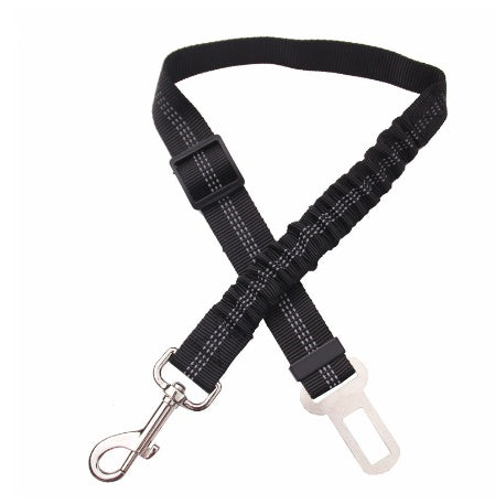 HKM-784787 Adjustable Dog Car Seat Belt with Elastic Buffer and Reflective Safety Features