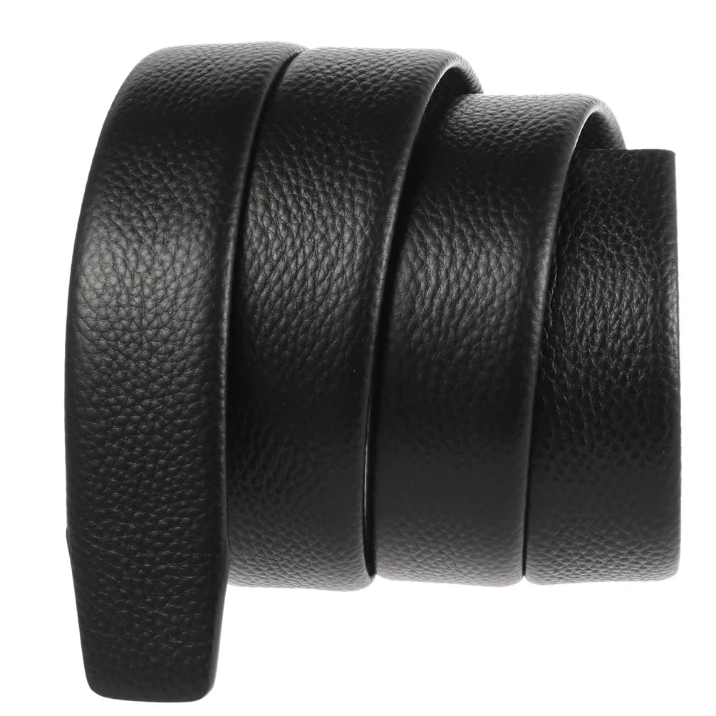 HKM-654867 Men's Cowhide Leather Belt Strip - Durable First Layer Design, Model LY35-3603