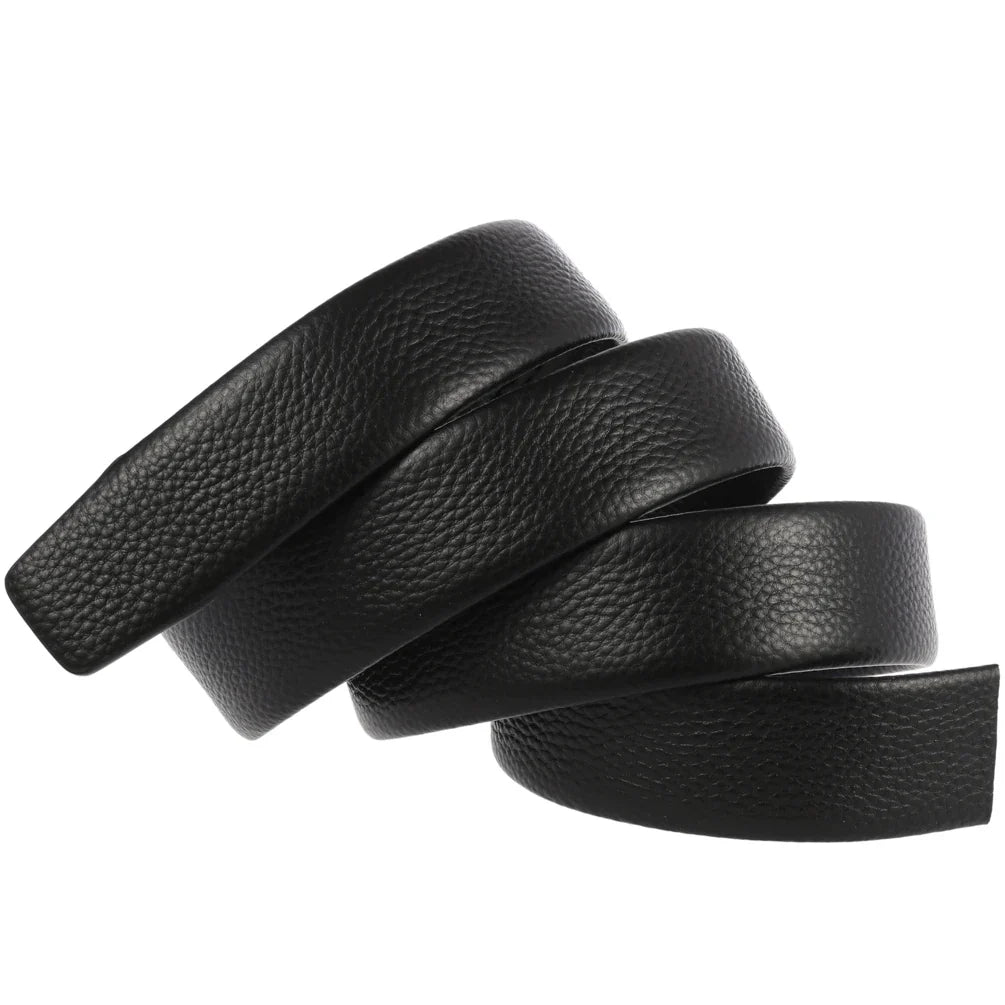 HKM-654867 Men's Cowhide Leather Belt Strip - Durable First Layer Design, Model LY35-3603