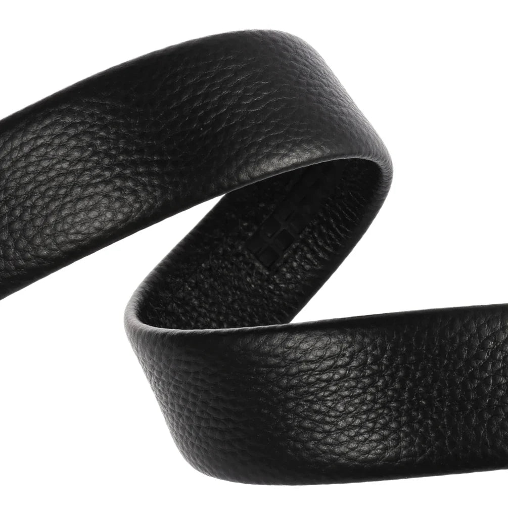 HKM-654867 Men's Cowhide Leather Belt Strip - Durable First Layer Design, Model LY35-3603