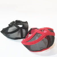HKM-963603 Short-Mouthed Nylon Dog Mouth Cover - Adjustable Fit in Black, Red, and Green