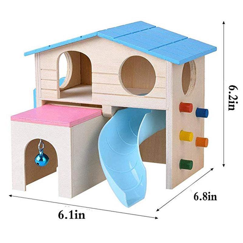 HKM-804179 Natural Wood Hamster Log House for Small Pets - Safe, Eco-Friendly Nesting Accessory