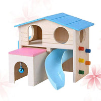 HKM-804179 Natural Wood Hamster Log House for Small Pets - Safe, Eco-Friendly Nesting Accessory
