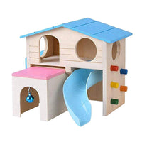 HKM-804179 Natural Wood Hamster Log House for Small Pets - Safe, Eco-Friendly Nesting Accessory