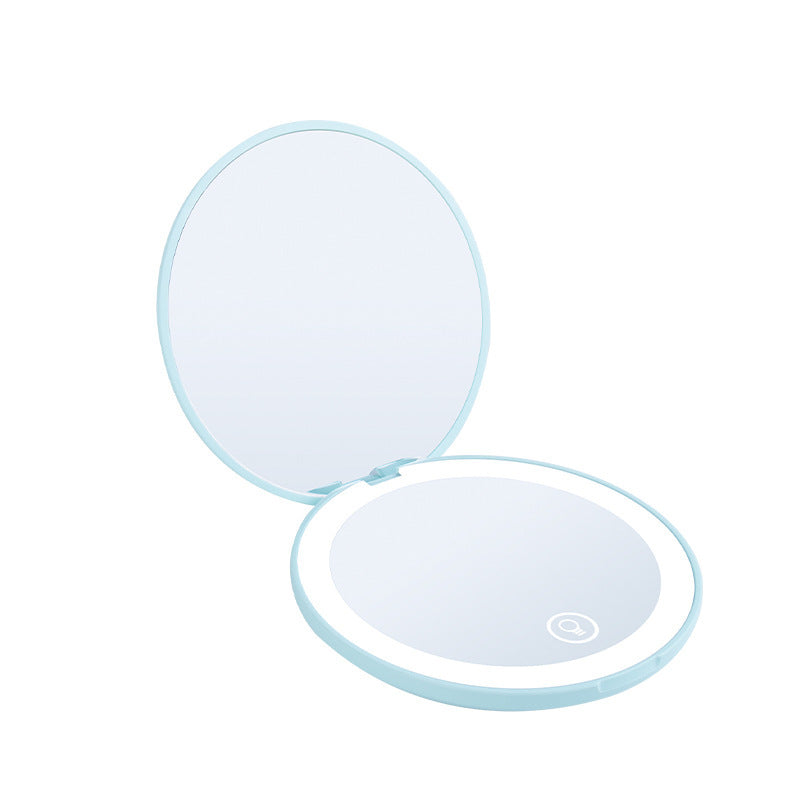 HKM-534355 LED Portable Makeup Mirror with 10x Magnification and Light, Ideal for Bedrooms and Commercial Use