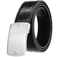 HKM-391571 Men's Luxury Ratchet Belt with Stainless Steel Buckle - Model LY36-61423-8